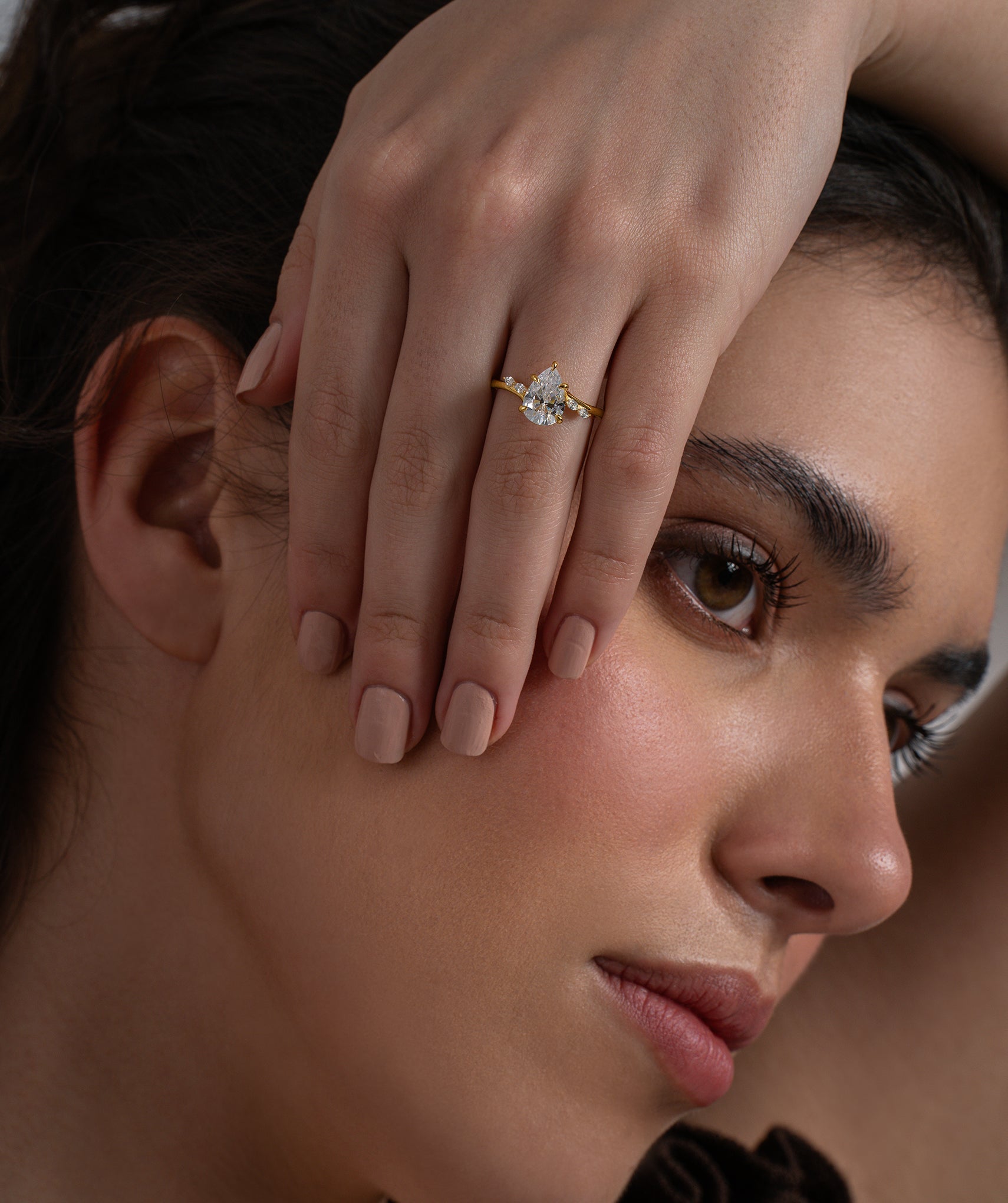 Celestial Bloom Pear Diamond Ring