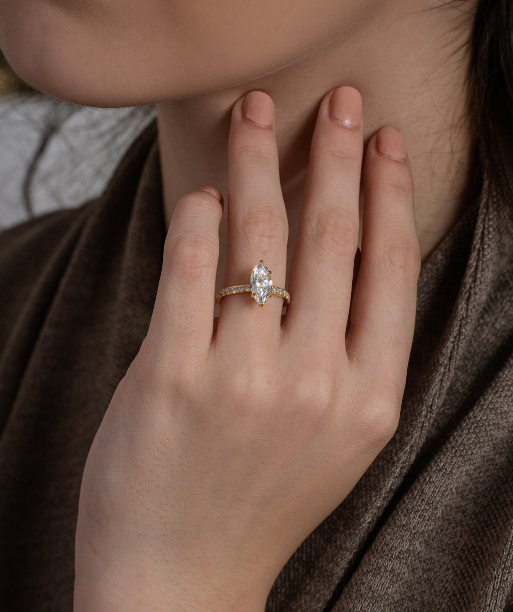 Radiant Marquise Solitaire Ring