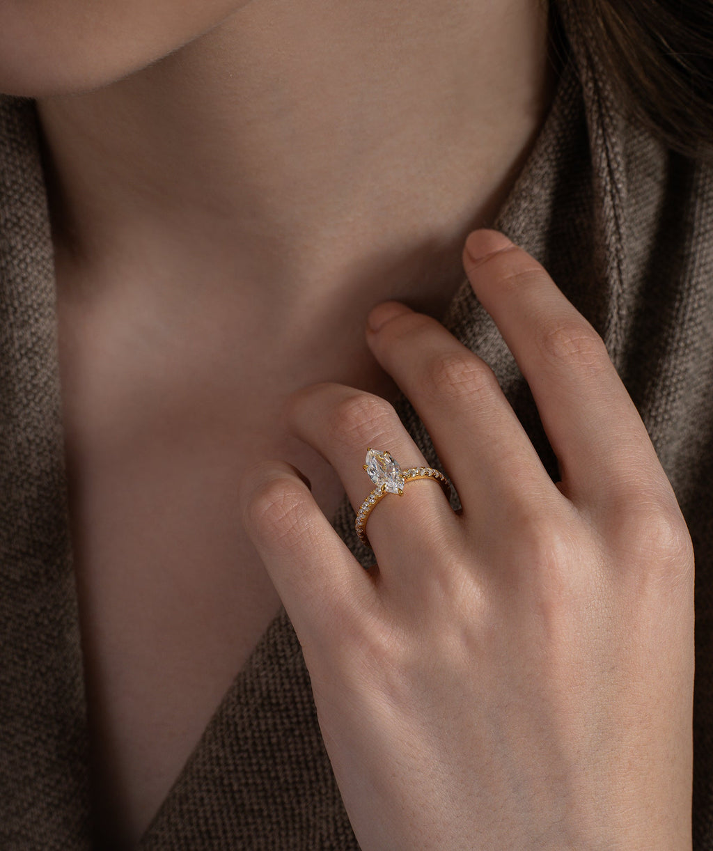 Radiant Marquise Solitaire Ring