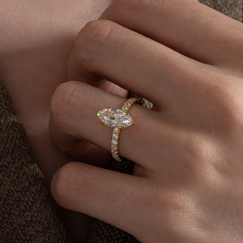 Radiant Marquise Solitaire Ring