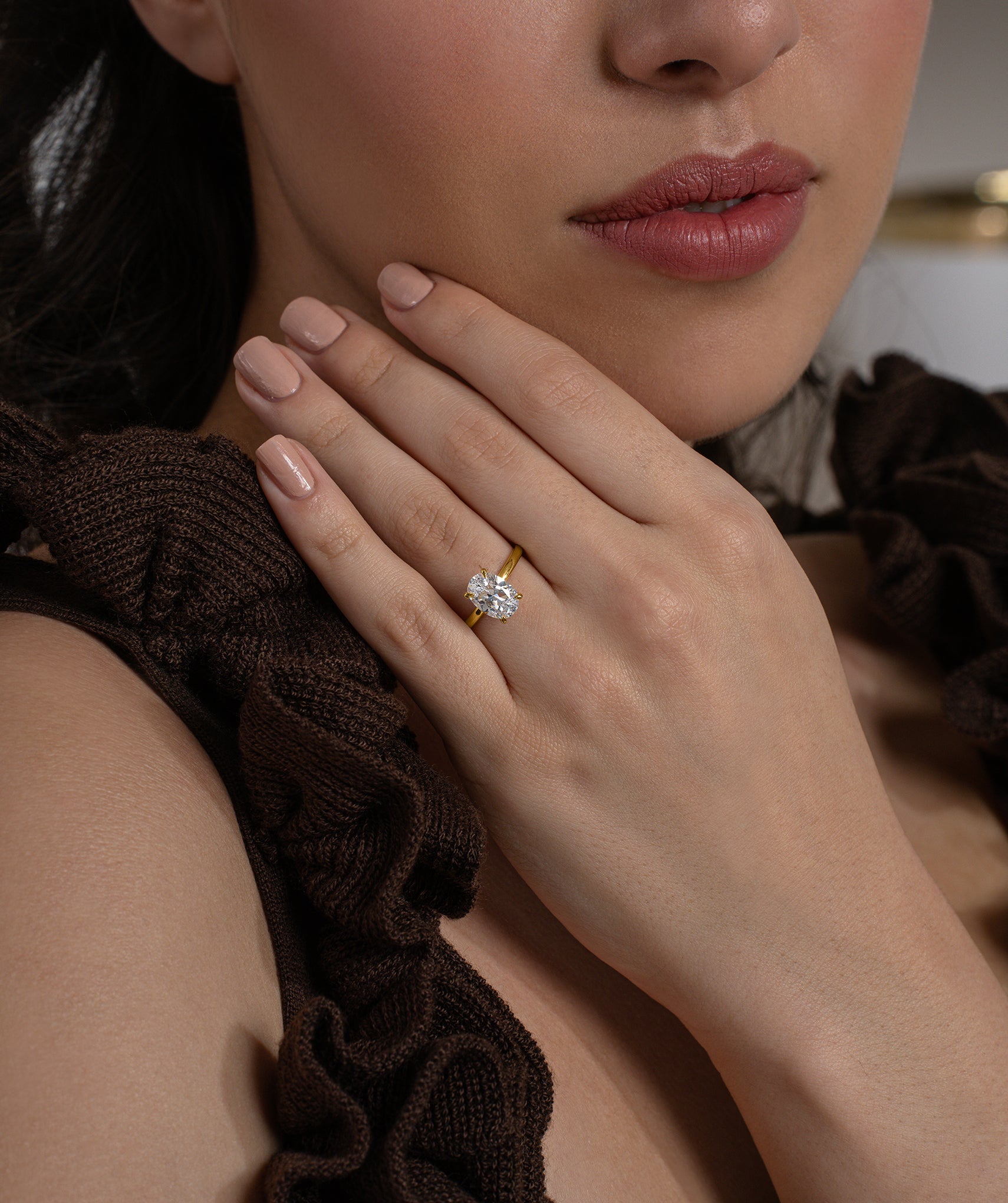 Aura Oval Diamond Ring