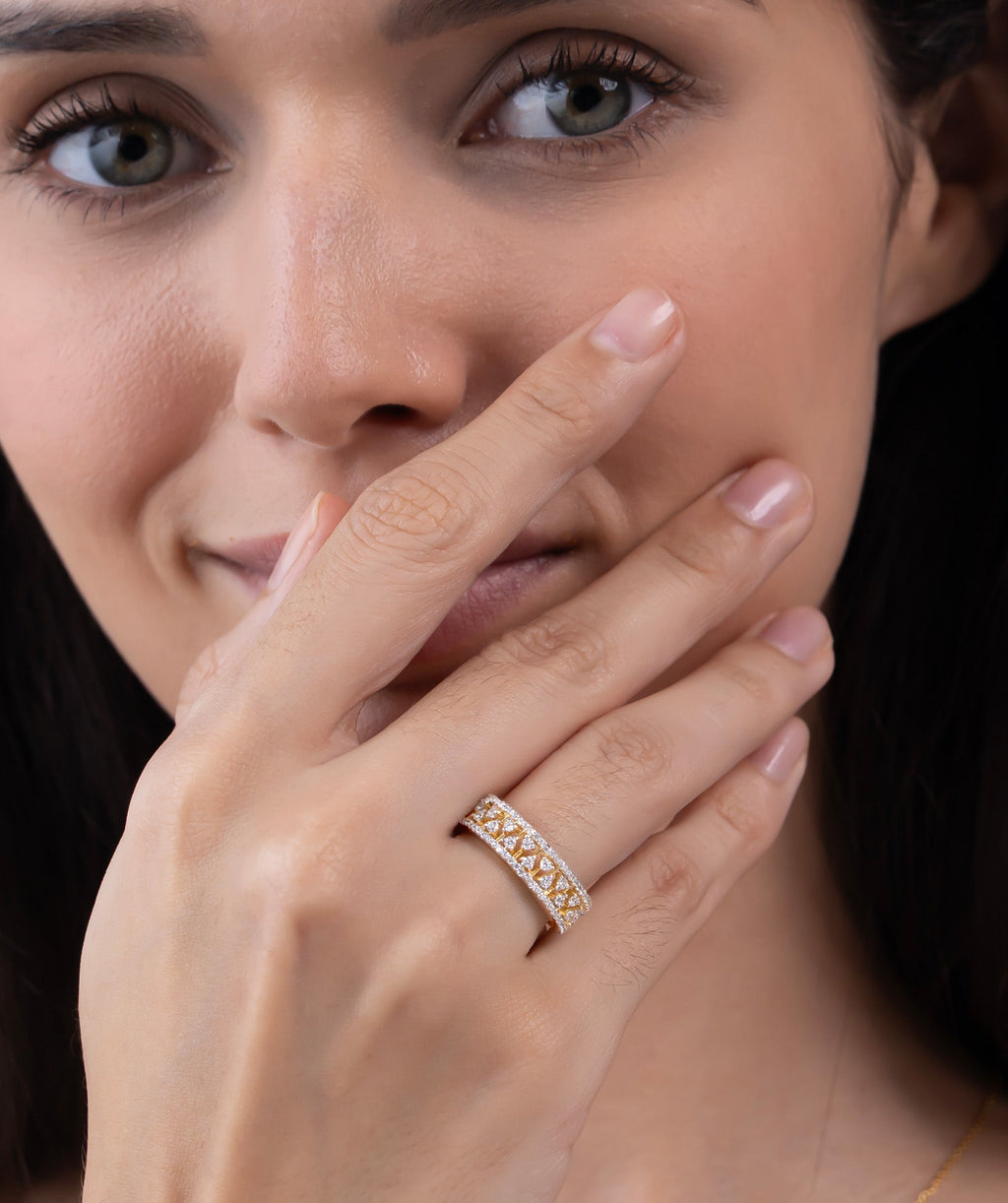 18k Gold Vermeil Sparkle Ring Combo