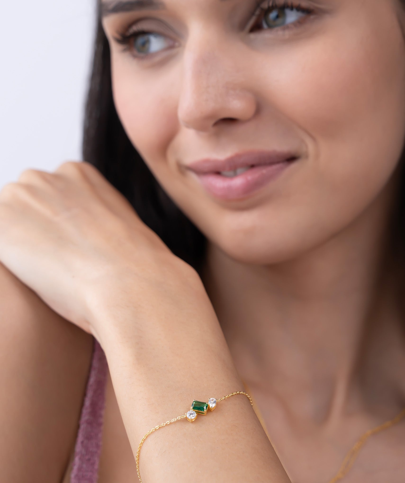 Charm Green Accent Bracelet