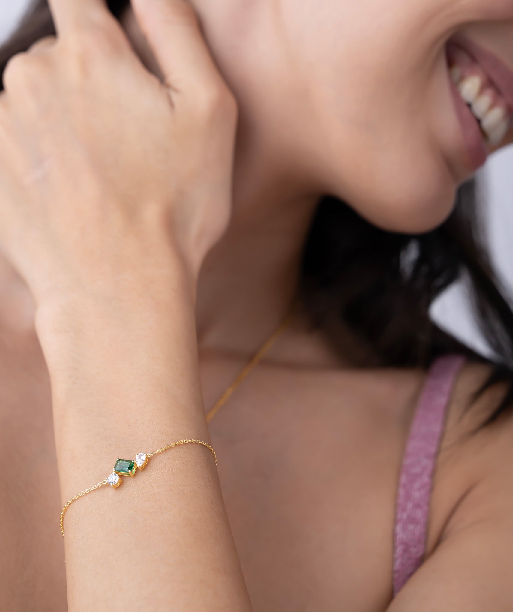 Charm Green Accent Bracelet