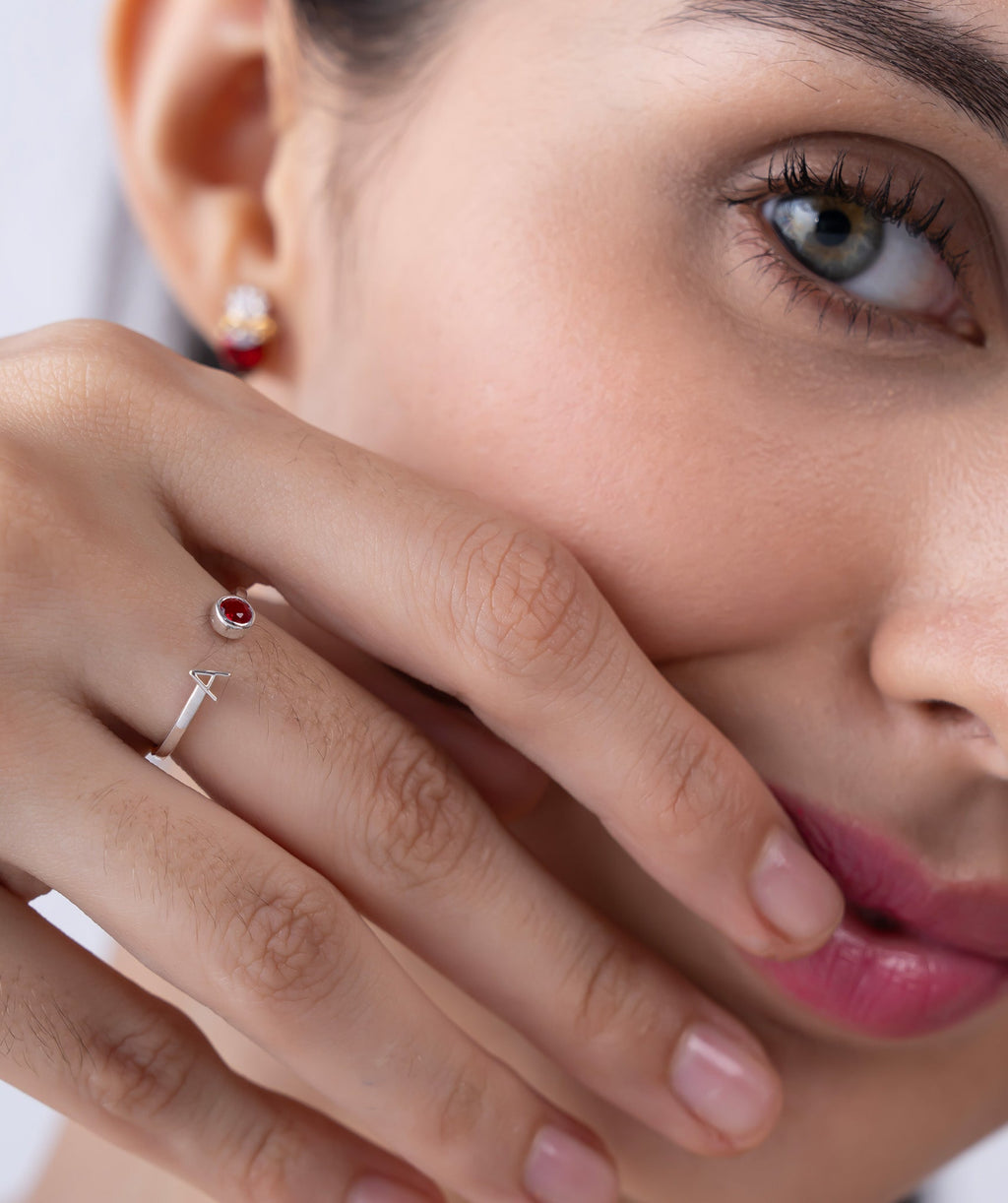 Open Ring with Letter