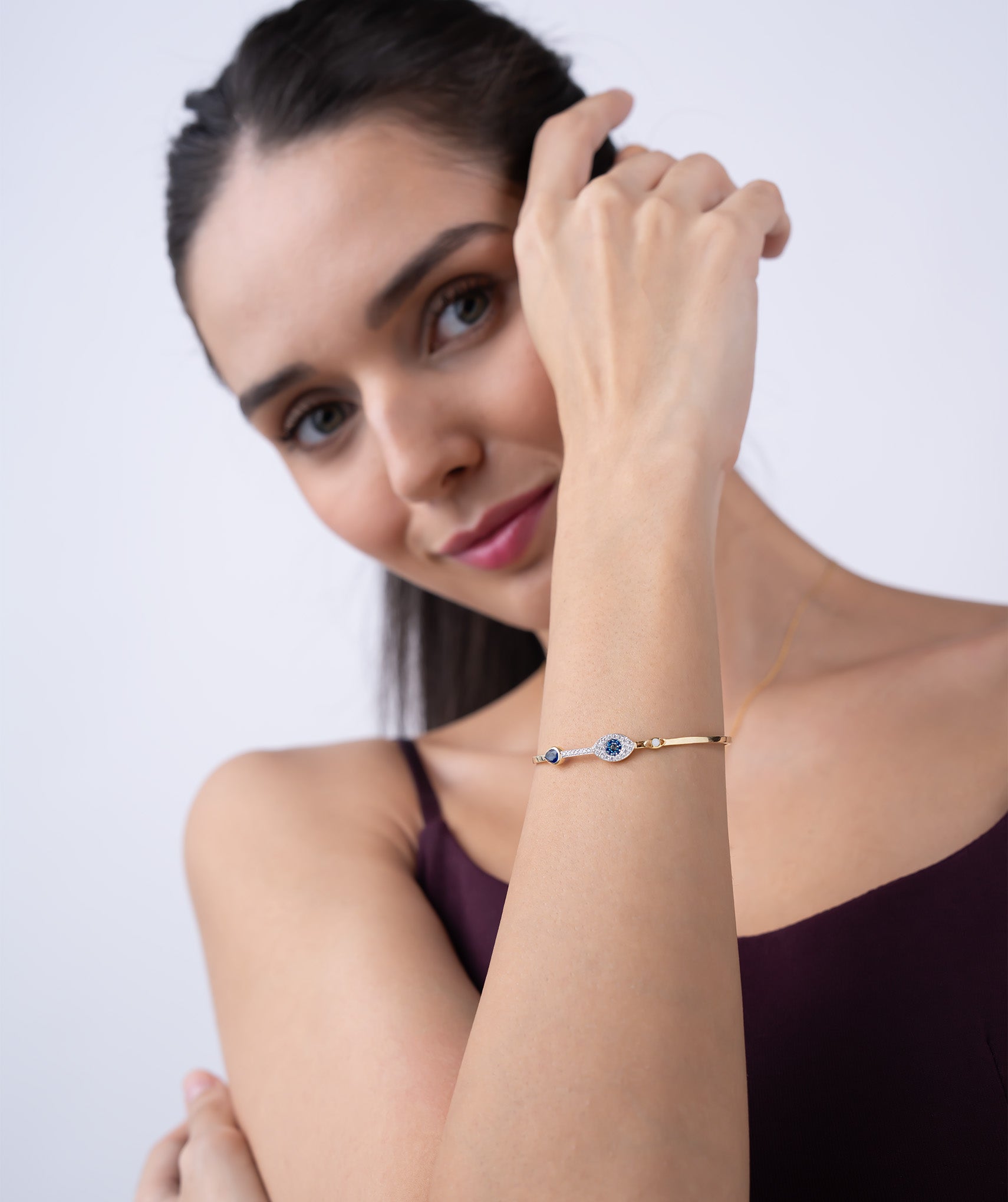 Evil Eye Bangle Bracelet