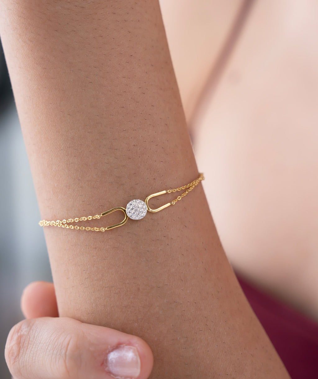 Twin Chain Diamond Bracelet