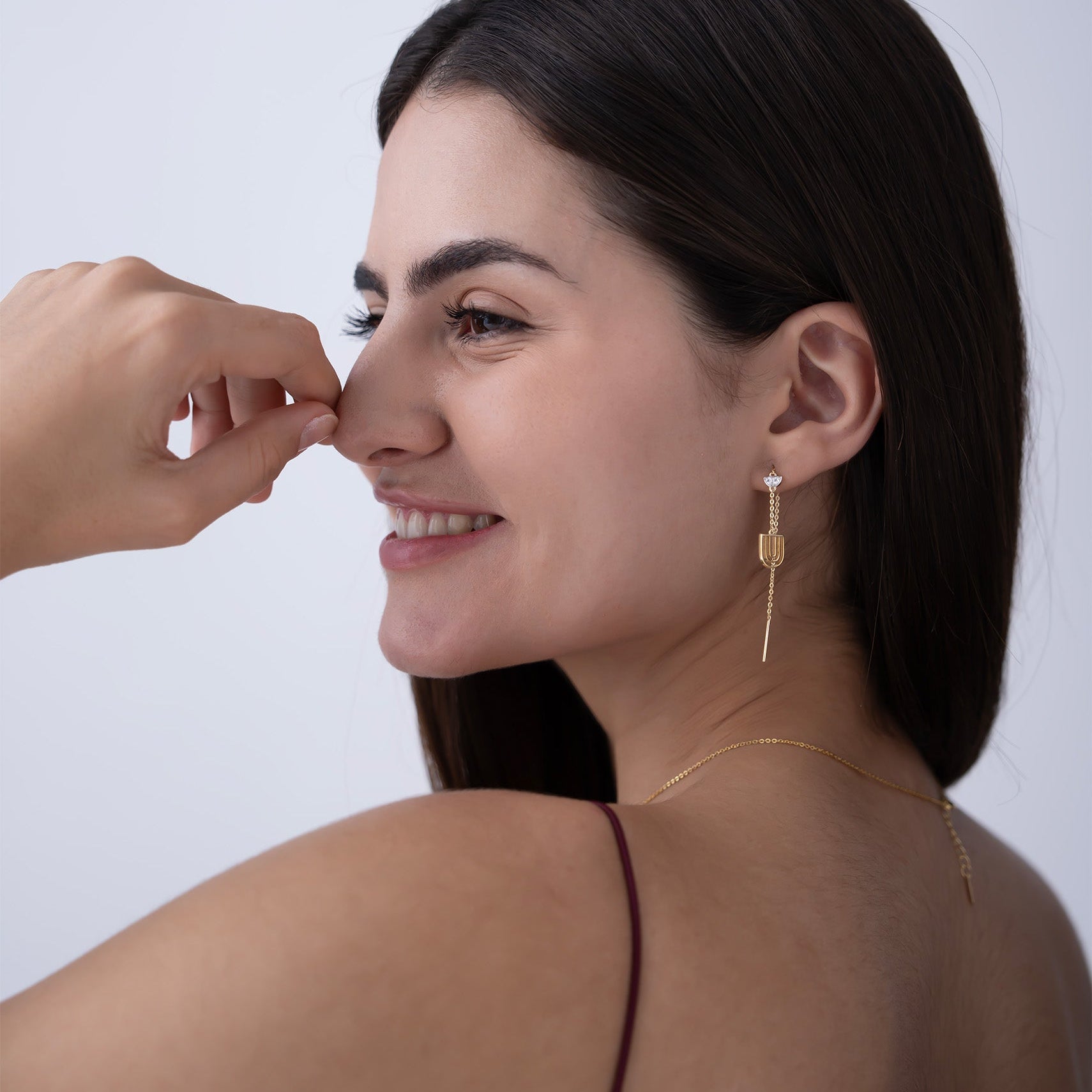 U-Shaped Threader Earrings