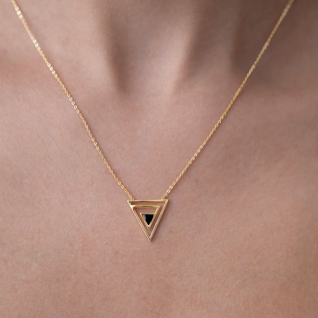 Geometric Triangle Necklace
