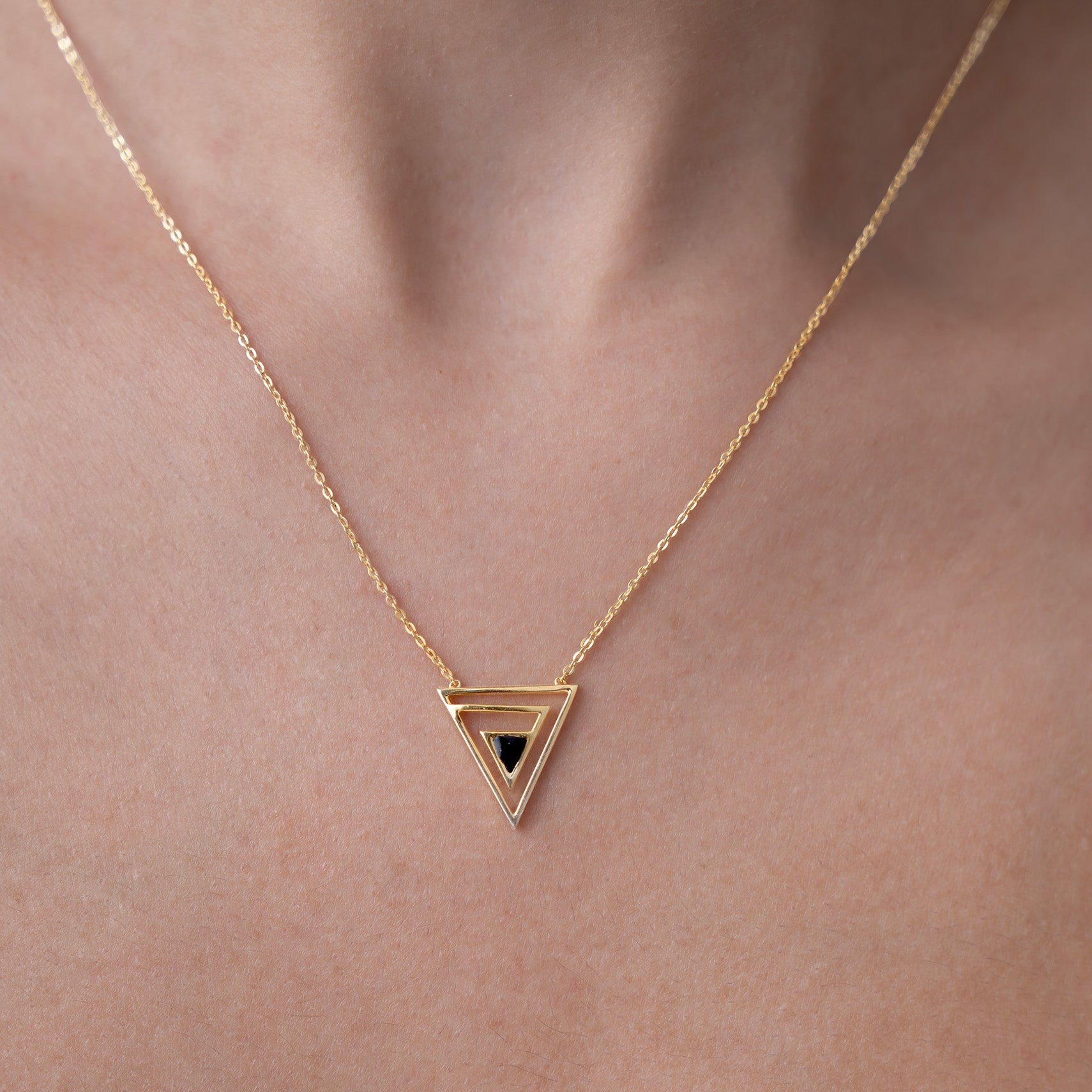 Geometric Triangle Necklace
