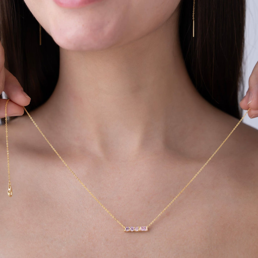 Linear Pink Necklace