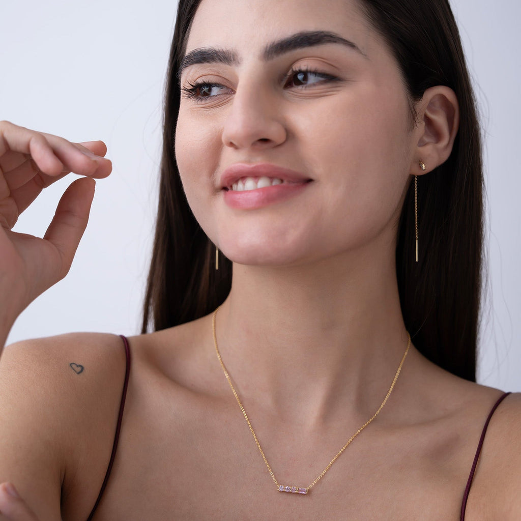 Linear Pink Necklace