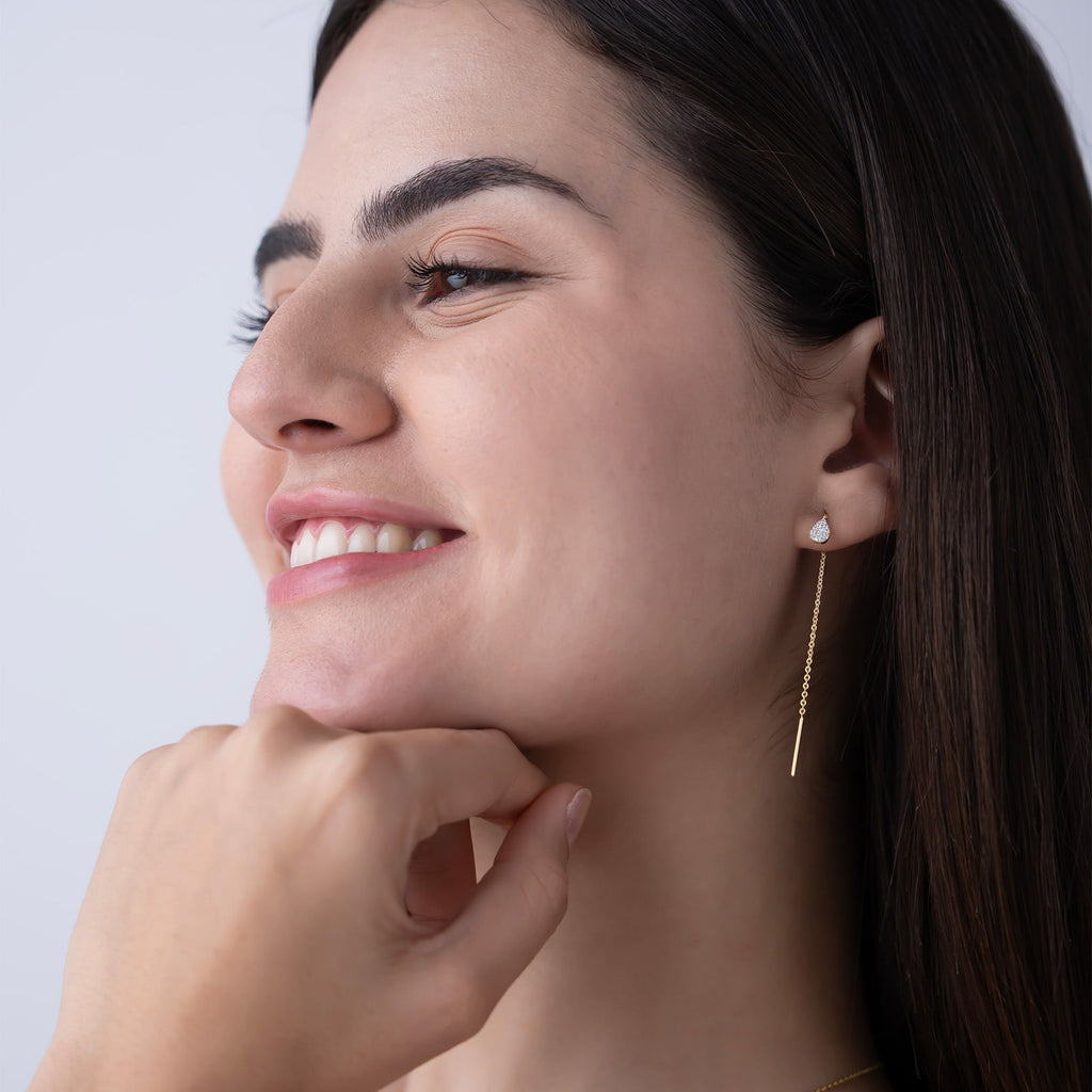 Teardrop Threader Earrings