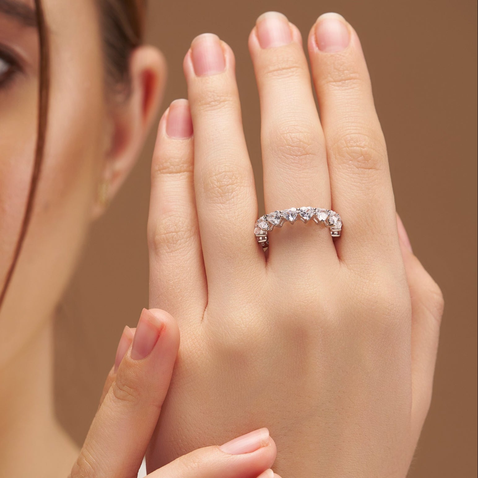 Full Heart Diamond Eternity Ring