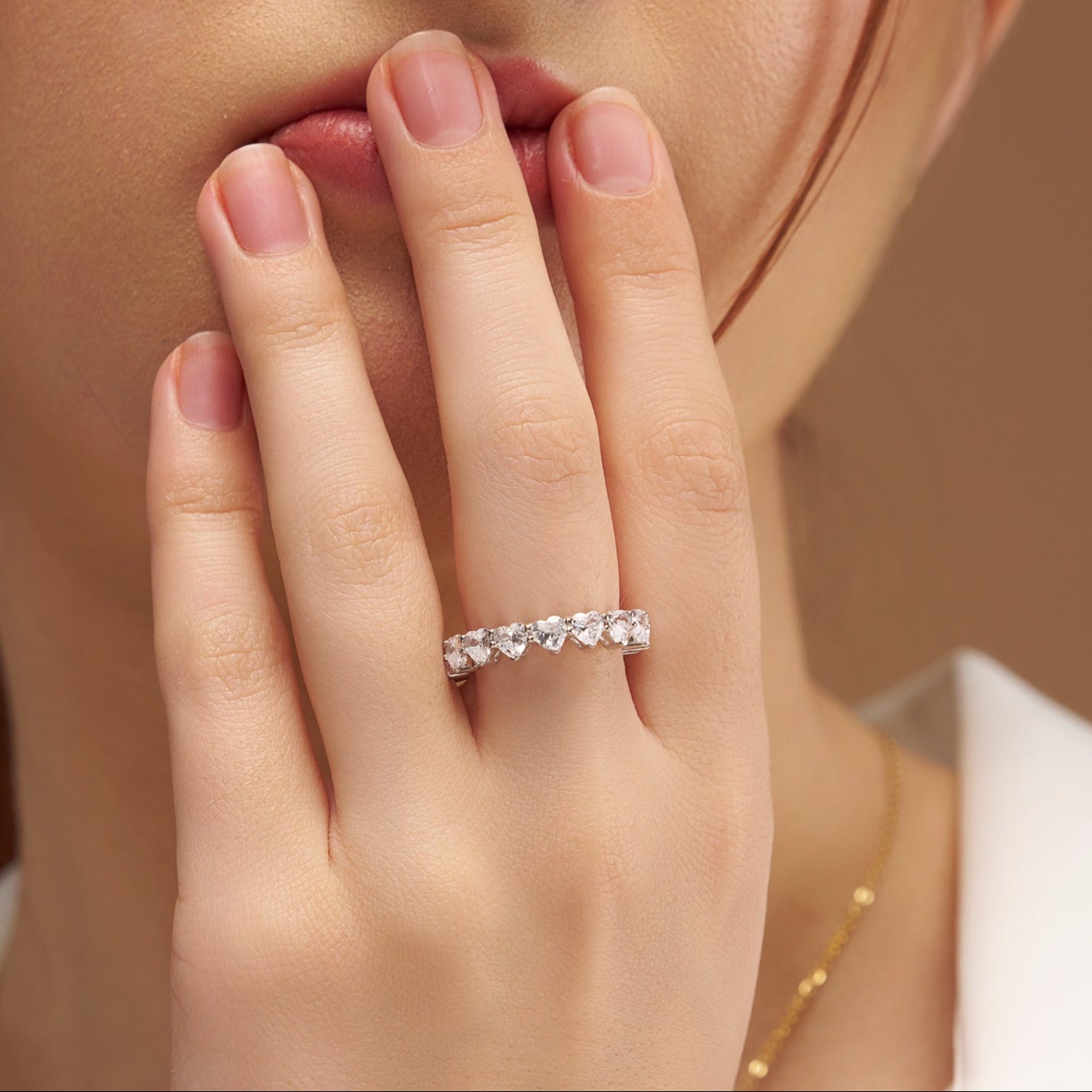 Full Heart Diamond Eternity Ring