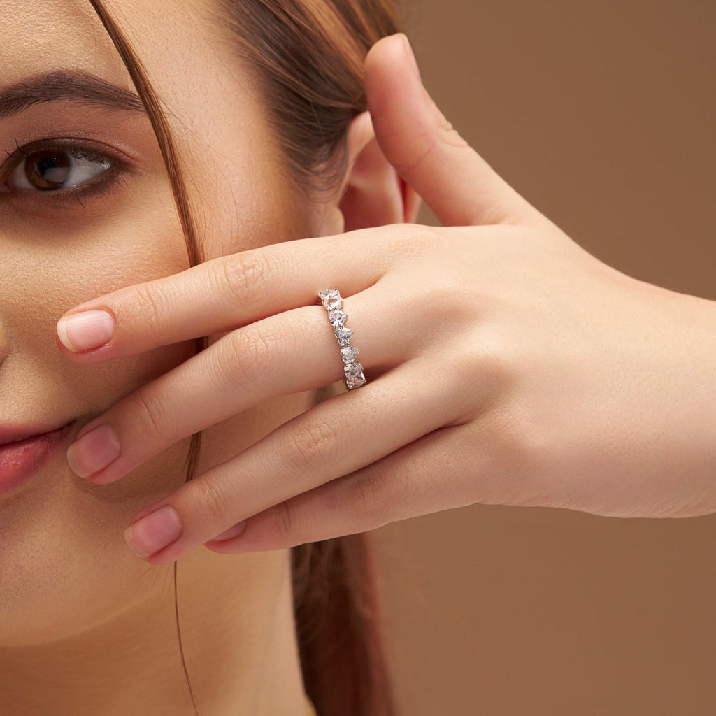 Full Heart Diamond Eternity Ring