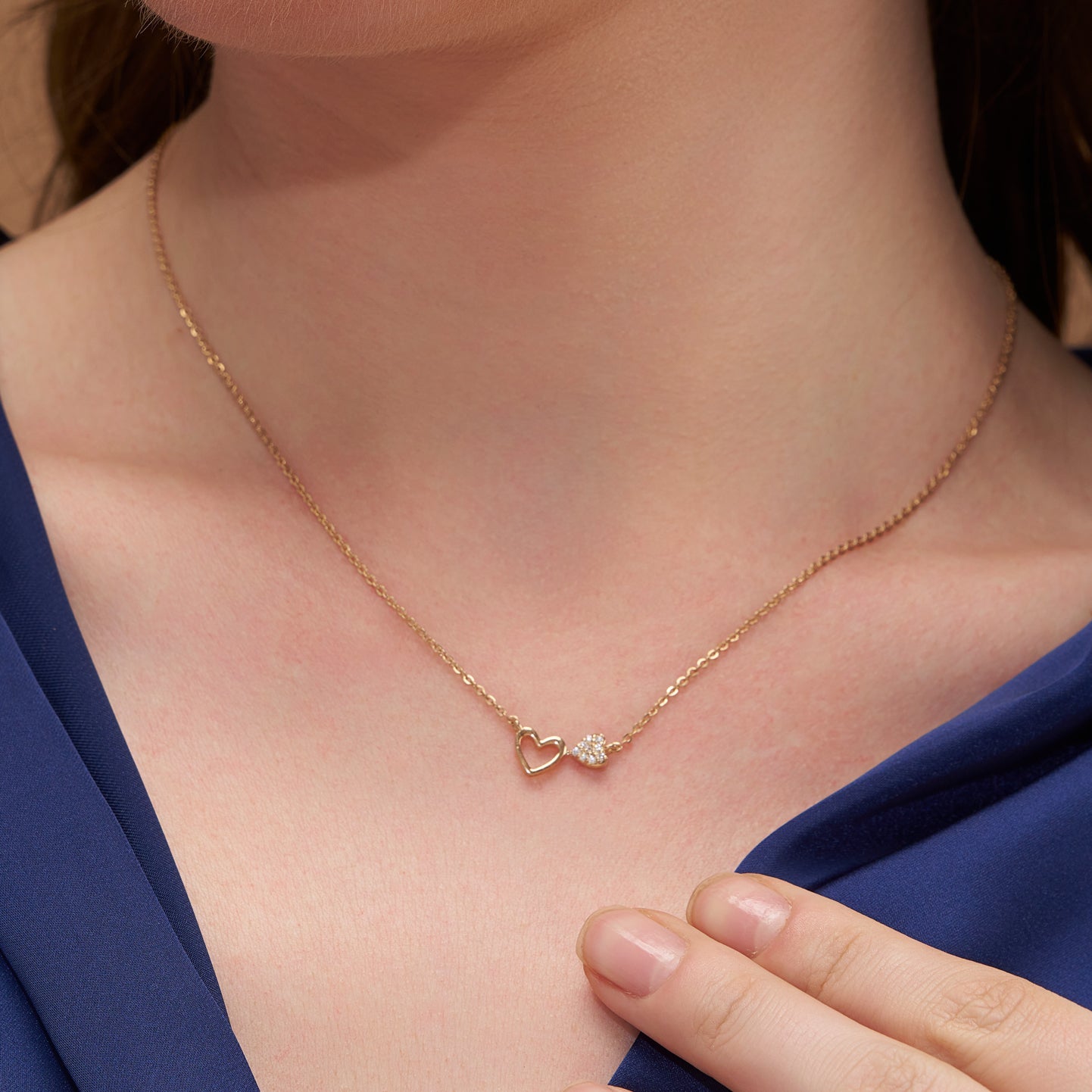 Timeless Heart Charm Necklace & Earrings Set