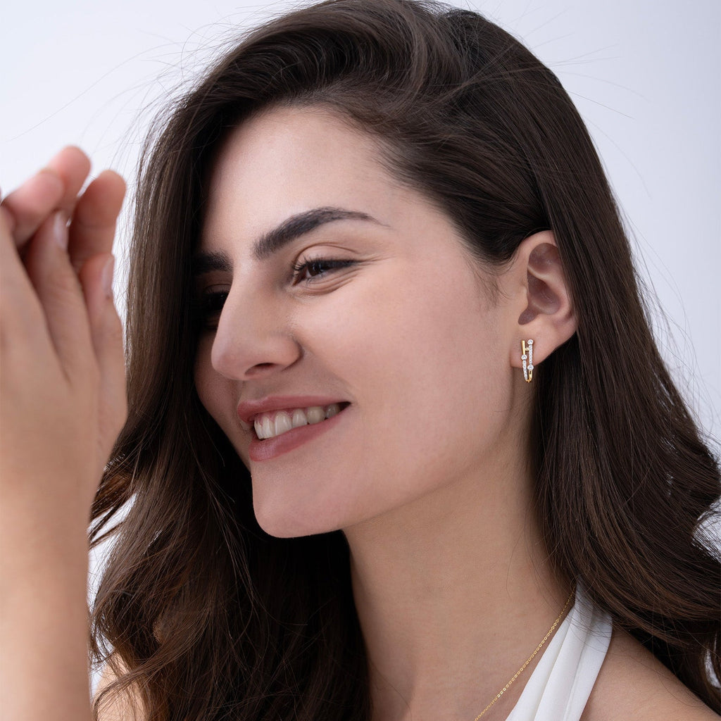 Radiant Beam Hoop Earrings