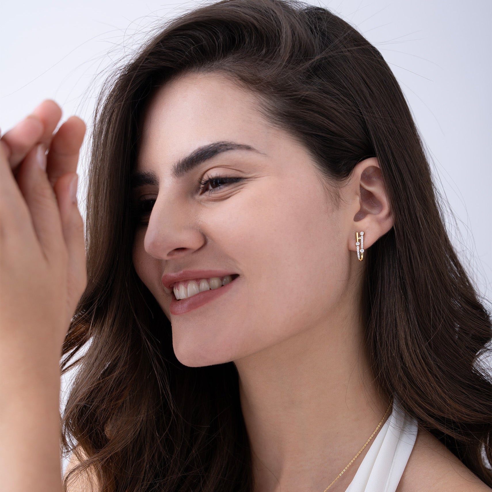 Radiant Beam Hoop Earrings