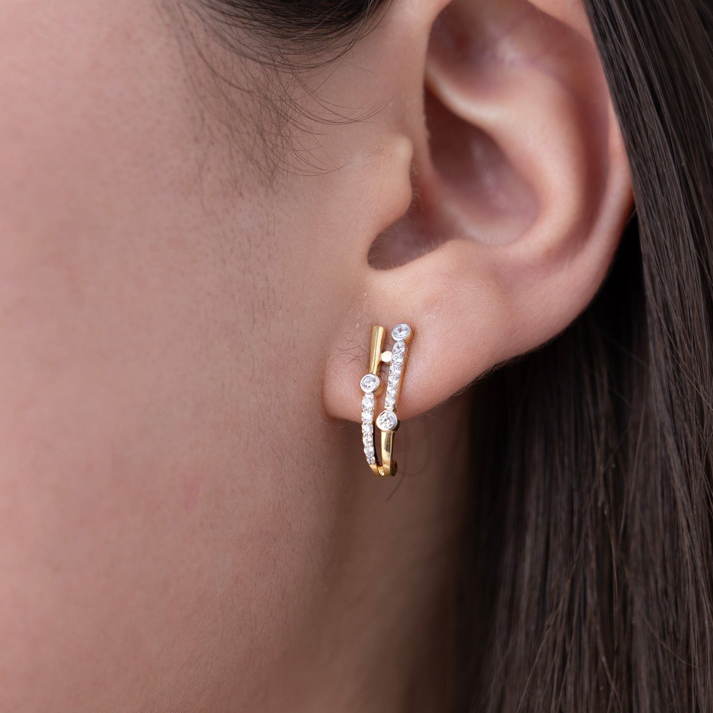 Radiant Beam Hoop Earrings