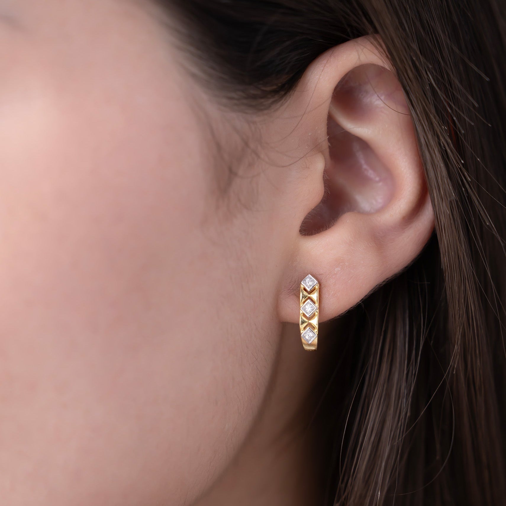 Diamond Hoop Earrings