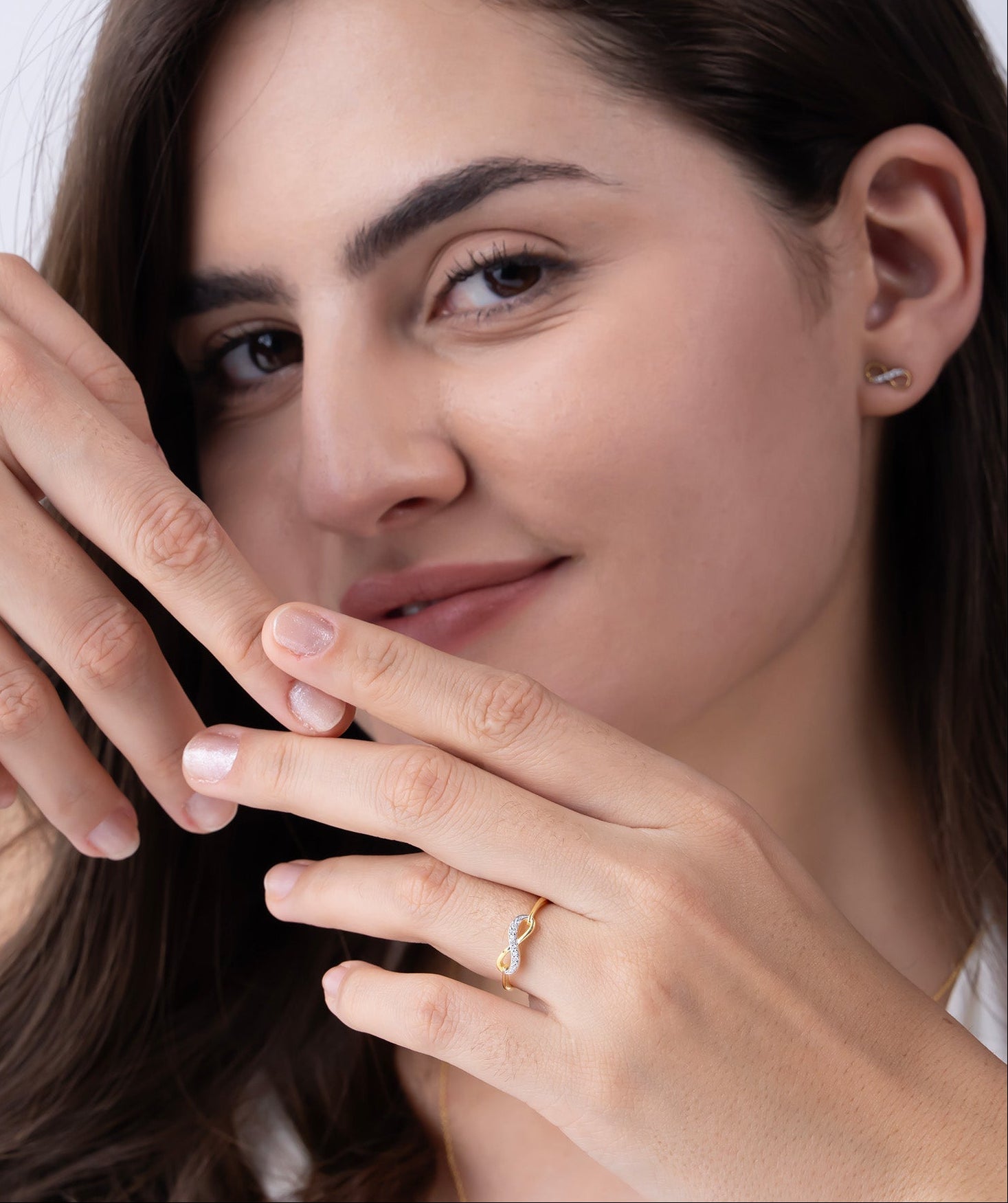 Diamond Encrusted Infinity Ring