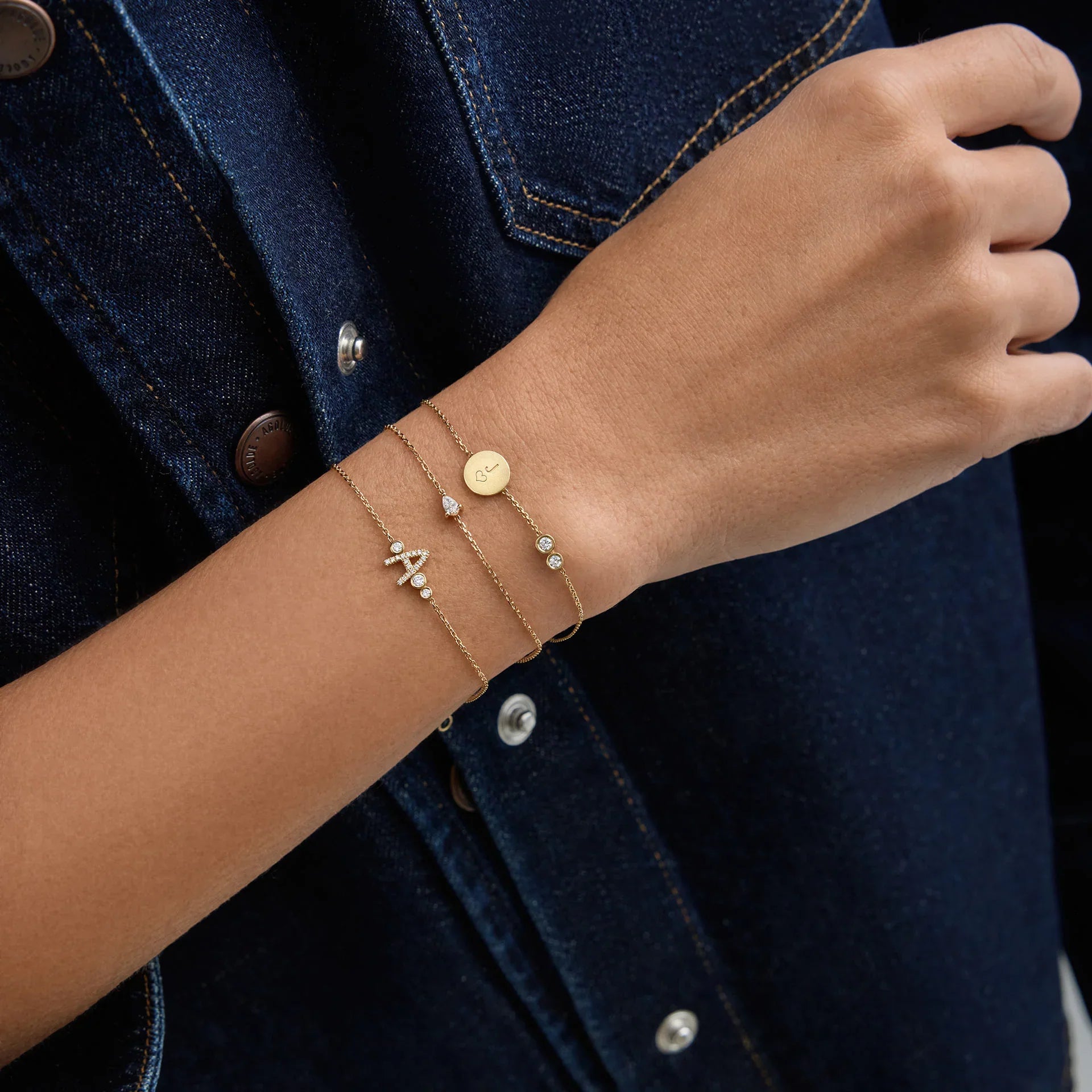 Custom Gold Vermeil Initial Bracelet