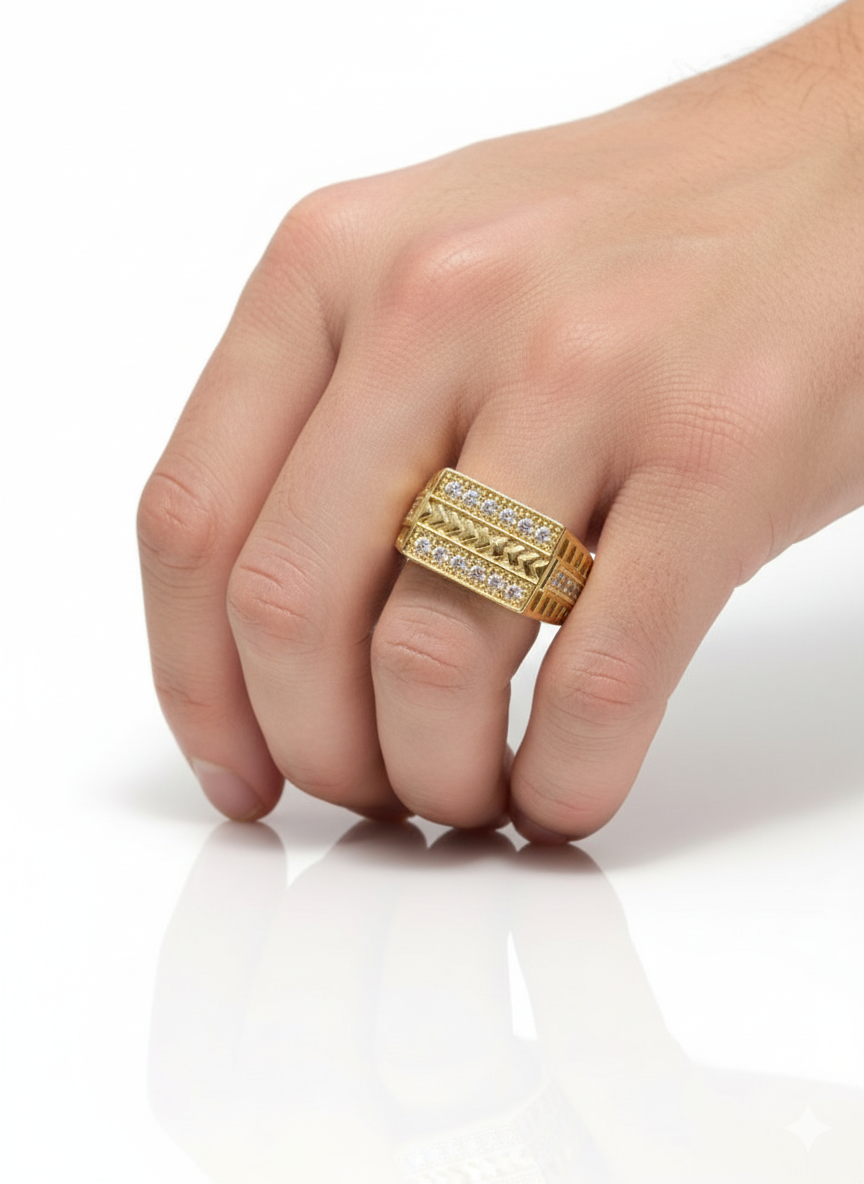 Architectural X-Frame Ring