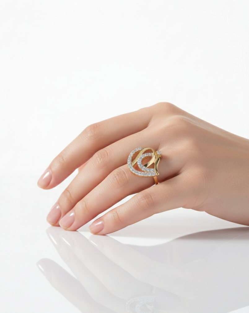 The Flowing Heart Diamond Ring