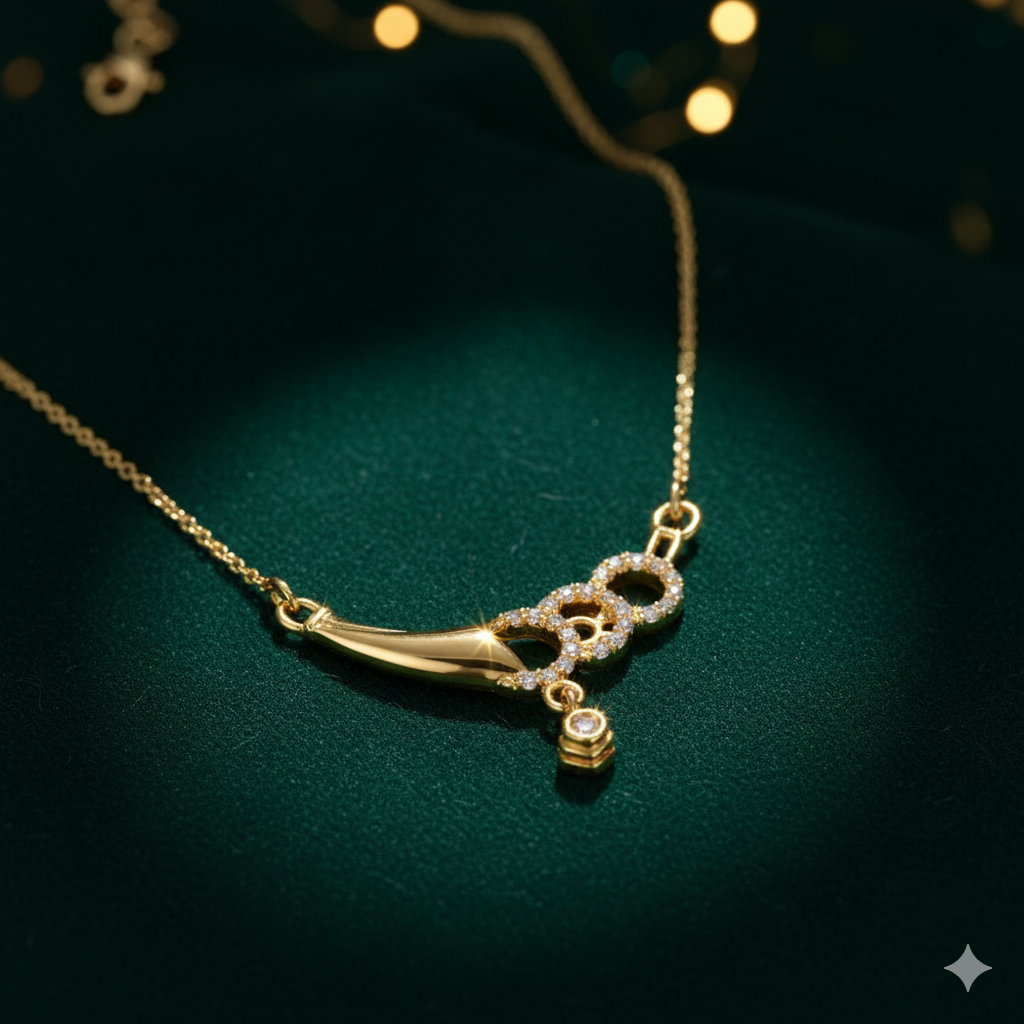 Diamond-Accented Mangalsutra Pendant