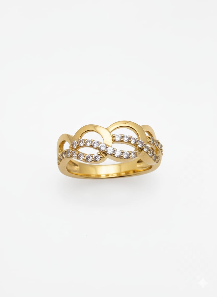 Eternity Band Pave Gold Vermeil Ring