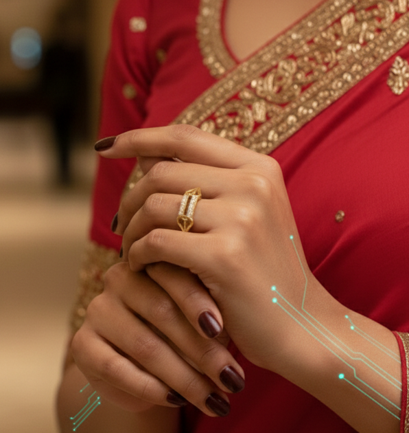 Vertical Bar Diamond Ring